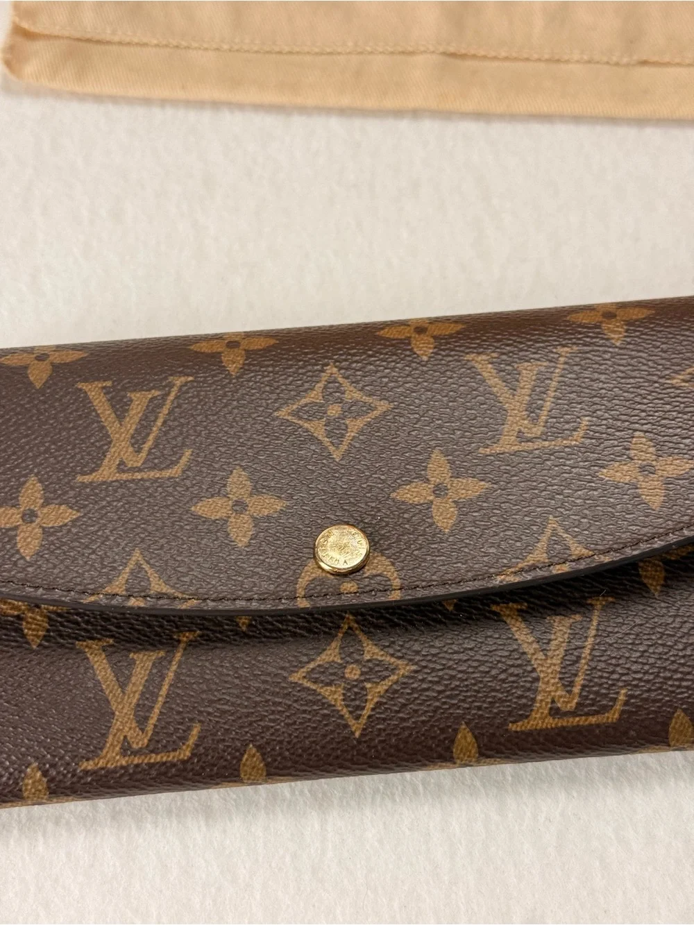 Louis Vuitton Emilie Wallet M60697 Monogram Fuchsia Full Set Receipt